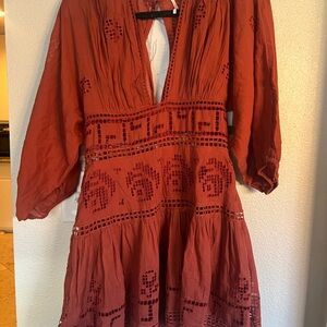 Rust Orange Bohemian Dress